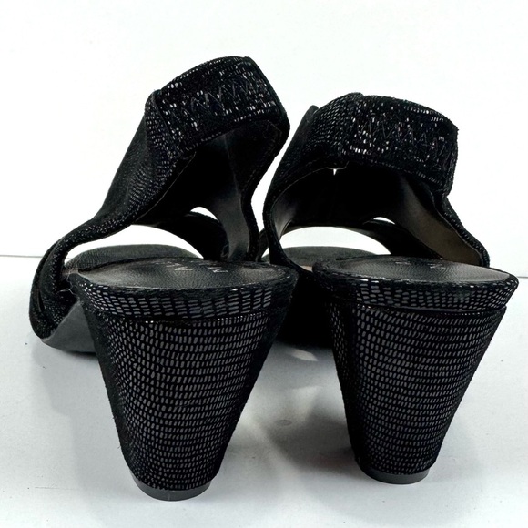 Alex Marie | Shoes | Alex Marie Claudie Leather Slingback  NEW Alex Marie Black Claudie Embossed Slingback Cone Heel Sandals Womens Sz 8 M